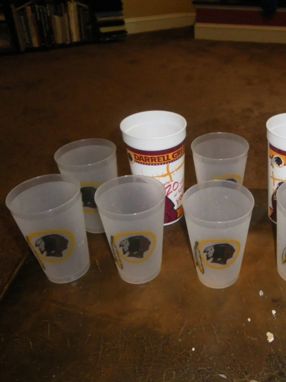 10 Vintage Redskins Plastic Cups 2002 Darrell Green Coca Cola Ridgewells